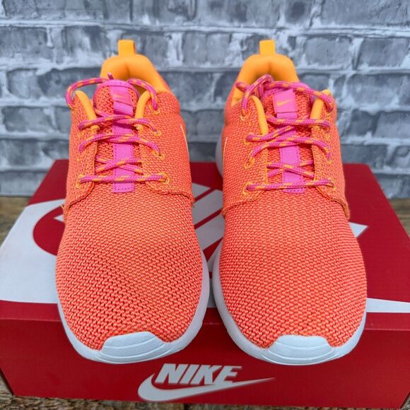 Nike Roshe One Pink Glow Atomic Mango Running Shoes 511882-502 Womens Size 6 - Picture 3 of 6